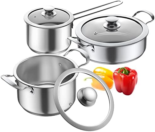 6 件套不锈钢锅具 不粘涂层 感应炉适用