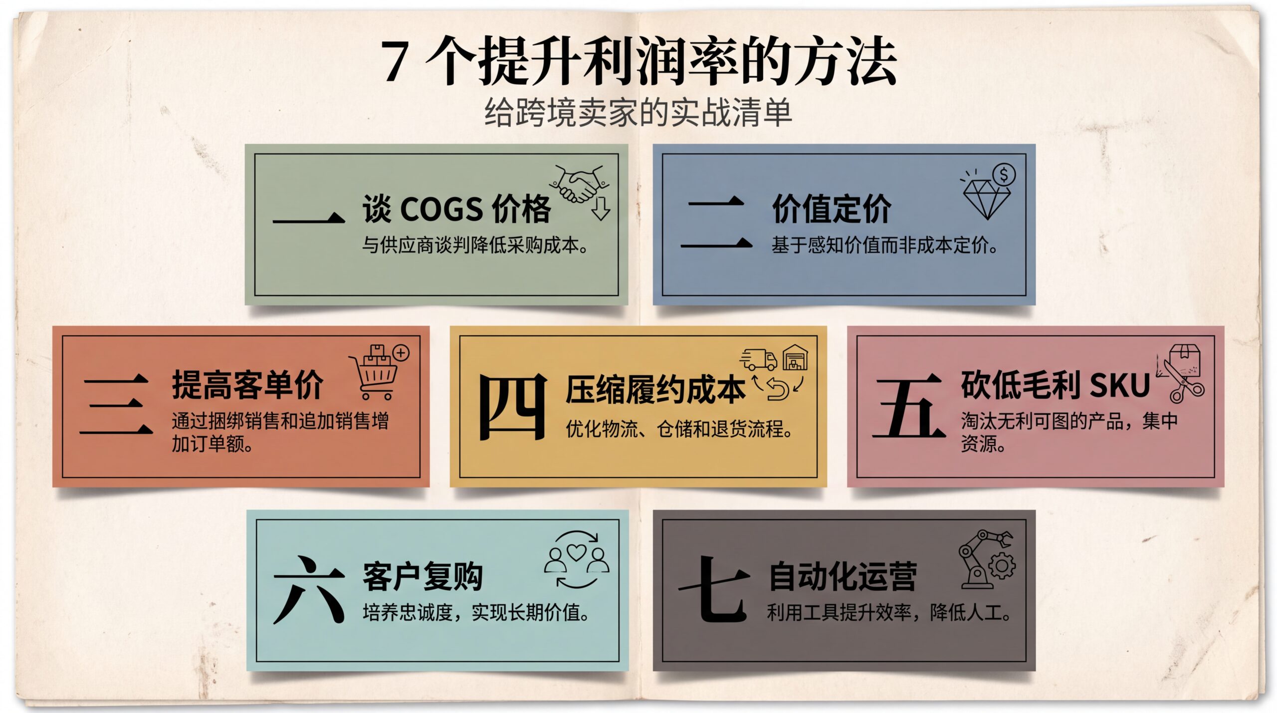 7 个亚马逊利润率提升策略