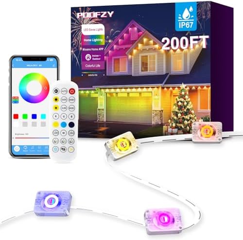 POOFZY 200ft RGB+IC 永久户外灯